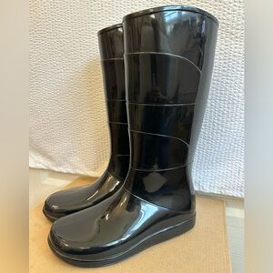 Dav Women’s Black Tall Rain Boots Size: 8 NWOT